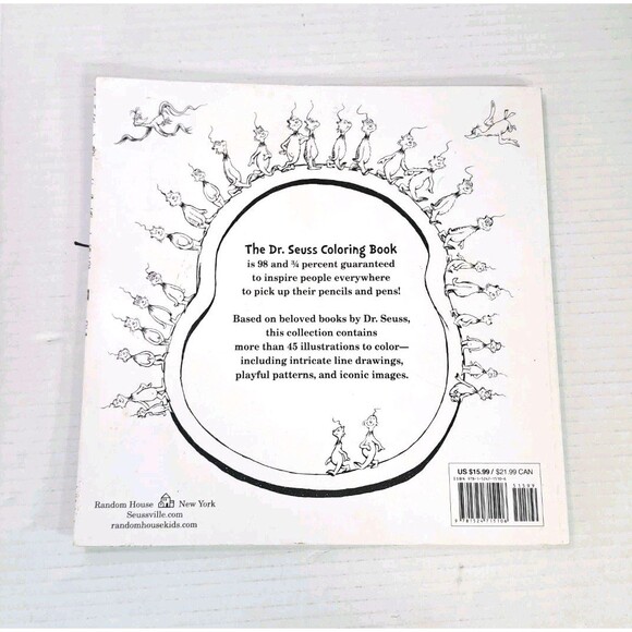 The Dr. Seuss Adult Coloring Book Relaxation Stress Relief Activity Lorax NEW - Picture 2 of 4